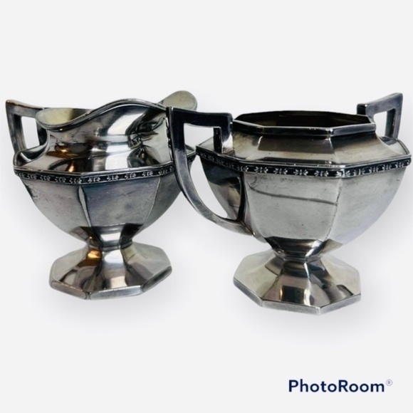 Wilcox Silver Plate Co Sugar Dish and Creamer - Picture 1 of 11